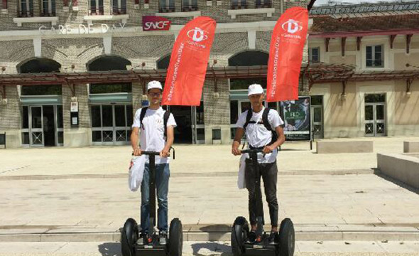 Dax affichage mobile segway Keemia Bordeaux Agence marketing local en region Aquitaine