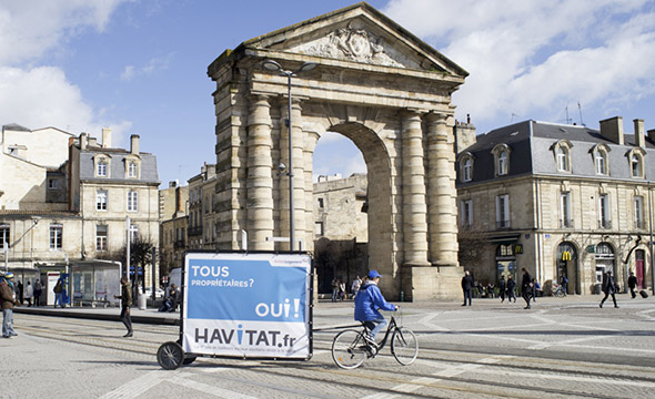 Havitat affichage mobile guerilla marketing Keemia Bordeaux Agence marketing local en region Aquitaine