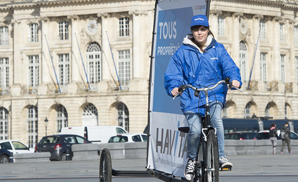 Havitat affichage mobile guerilla marketing Keemia Bordeaux Agence marketing local en region Aquitaine