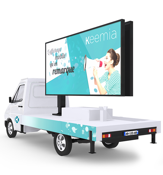 Camion Affich'led, l'affichage mobile digital - Keemia Bordeaux Agence marketing local en région Aquitaine