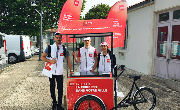 SFR street marketing Keemia Bordeaux Agence marketing local en region Aquitaine