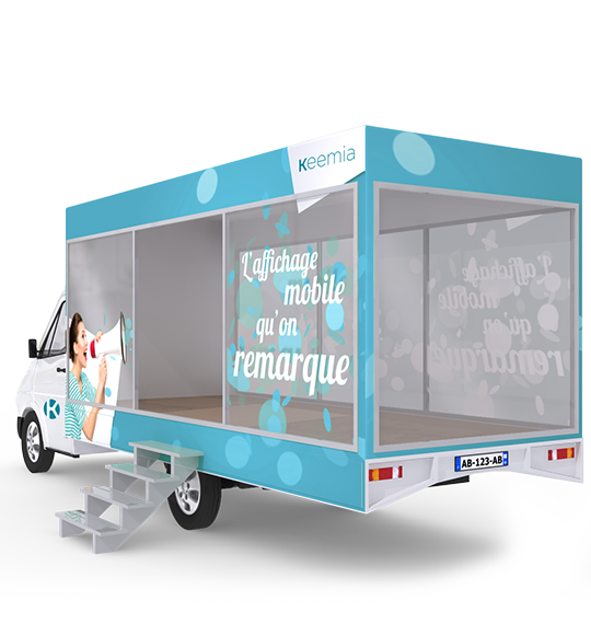 Camion Showroom mobile - Keemia Bordeaux Agence marketing local en région Aquitaine