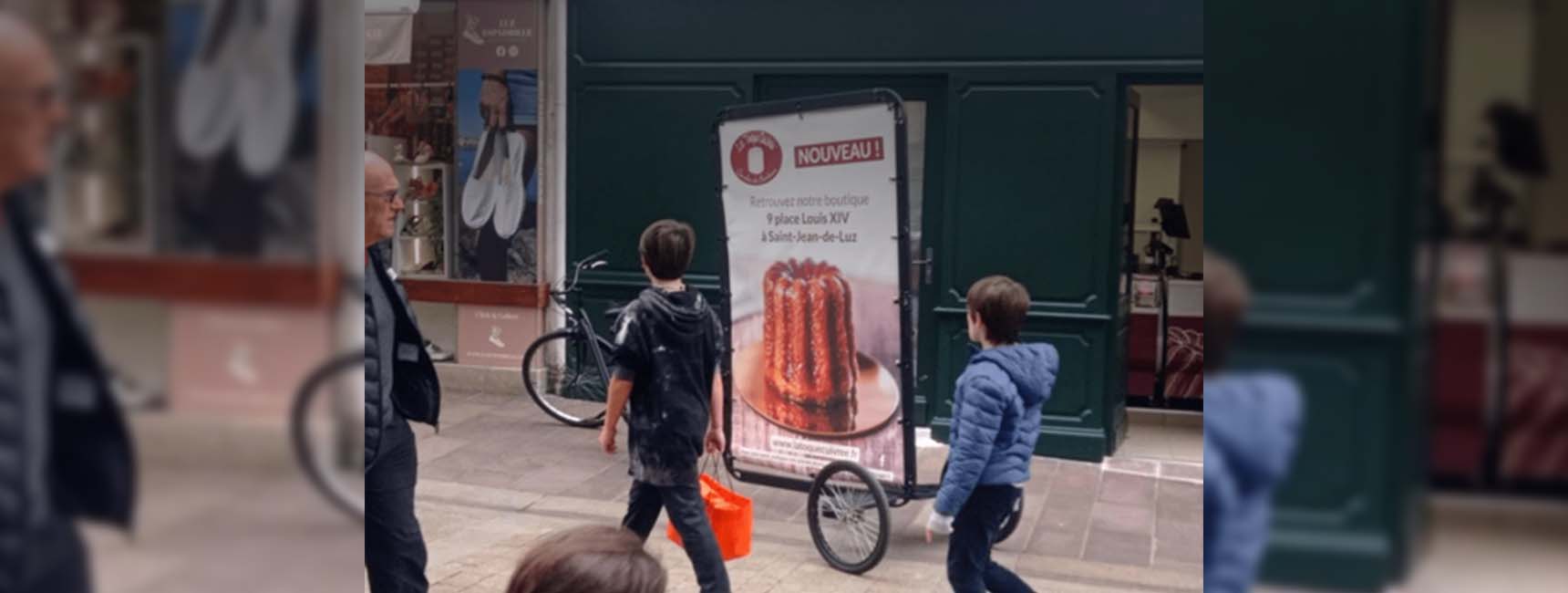 Opération affichage mobile avec le Bike'Com - Keemia Bordeaux agence marketing locale en région Aquitaine