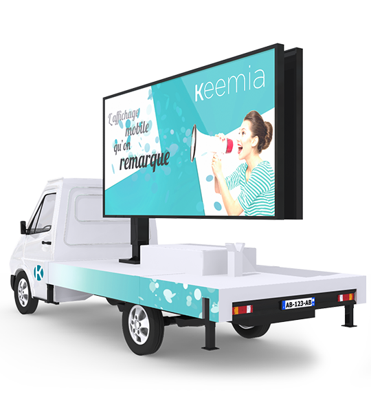Camion Affi'led, l'affichage mobile digital - Keemia communication OOH et hors media