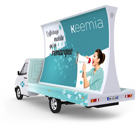 Affich'Mobile, camion publicitaire concave - Keemia communication OOH et hors media