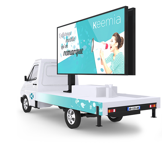 Camion Affi'led, l'affichage mobile digital - Keemia communication OOH et hors media