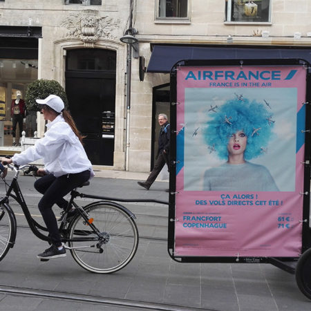 Air France en Bike'Com - Keemia Communication OOH - Agence conseil et opérationnelle, Hors média & Solutions OOH