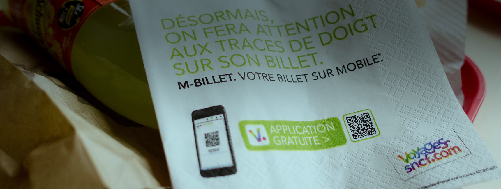 Serviette de table publicitaire, support tactique - Keemia Communication OOH et hors-media