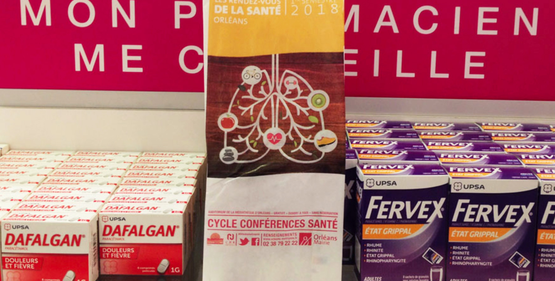 sac a pharmacie publicitaire, support tactique - Keemia Communication OOH et hors-media