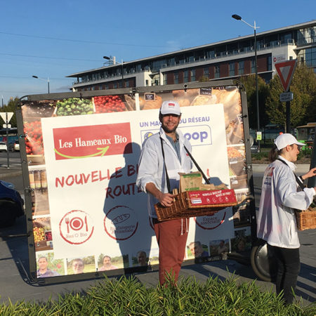 Les Hameaux Bio en Bike XXL - Keemia Communication OOH - Agence conseil et opérationnelle, Hors média & Solutions OOH