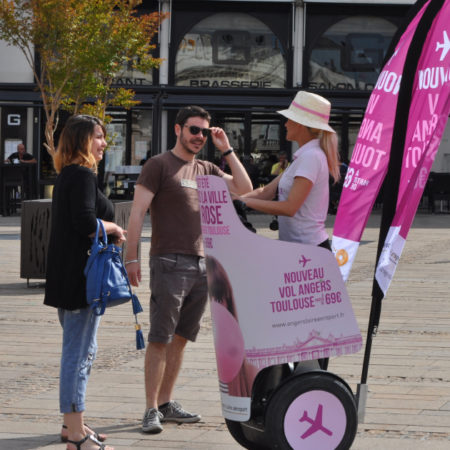 Toulouse-Angers en segway - Keemia Communication OOH - Agence conseil et opérationnelle, Hors média & Solutions OOH