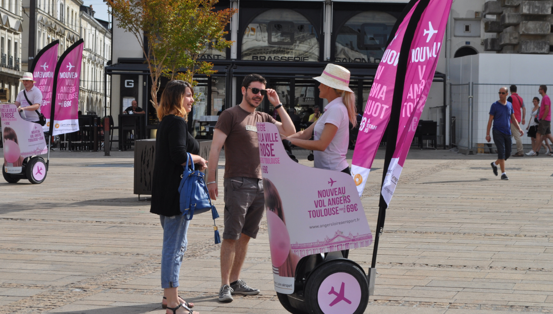 Toulouse-Angers en segway - Keemia Communication OOH - Agence conseil et opérationnelle, Hors média & Solutions OOH