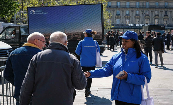 abriled street marketing affichage mobile agence keemia Paris