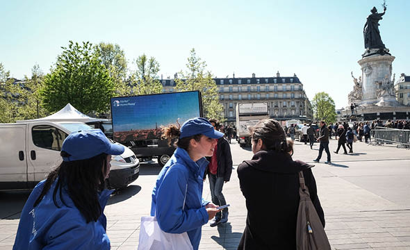 abriled street marketing affichage mobile agence keemia Paris