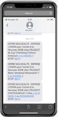 display mobile - keemia - Peugeot - digitale activation digital factory