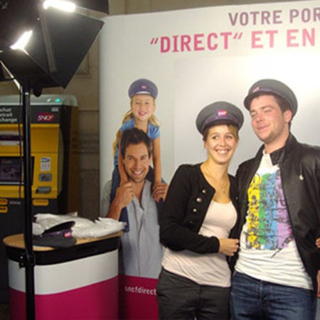 Photocall et tablette pour la SNCF - Keemia Digital agence d'activation digitale