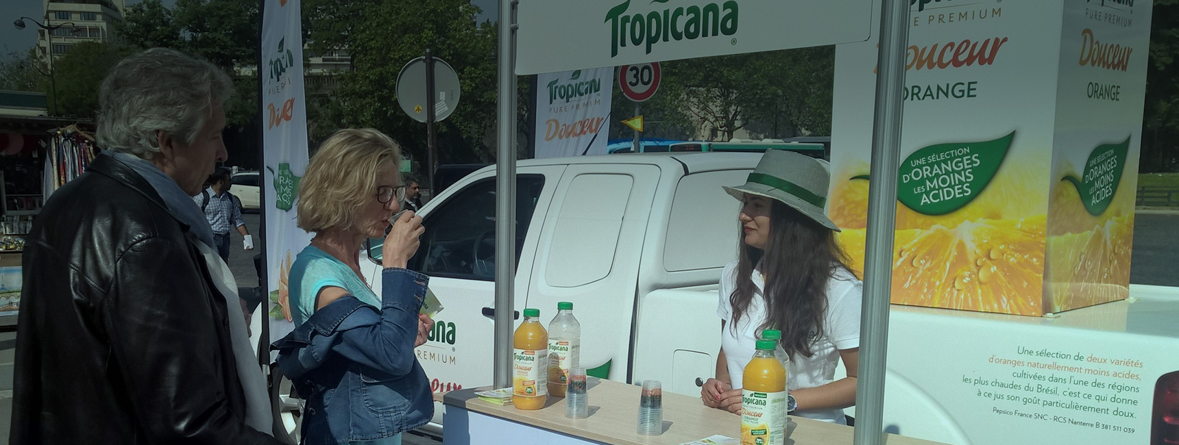 Roadshow et dégustation Tropicana - Keemia Event et Expérience Agence événementielle et roadshow