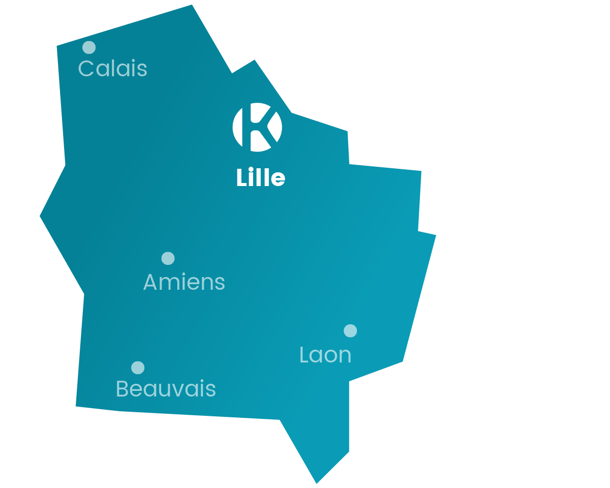 Carte du réseau Keemia Lille Keemia, l'opérateur full marketing - Keemia Lille Agence marketing local en région Nord