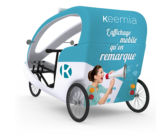 Gumba vélo taxi - Affichage mobile - Keemia Lille Agence marketing local en région Nord