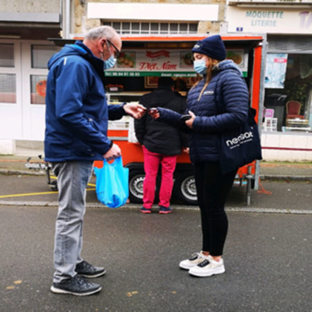 Opération de street marketing pour Nordnet - Keemia Lille agence de marketing locale en région Nord Haut de France