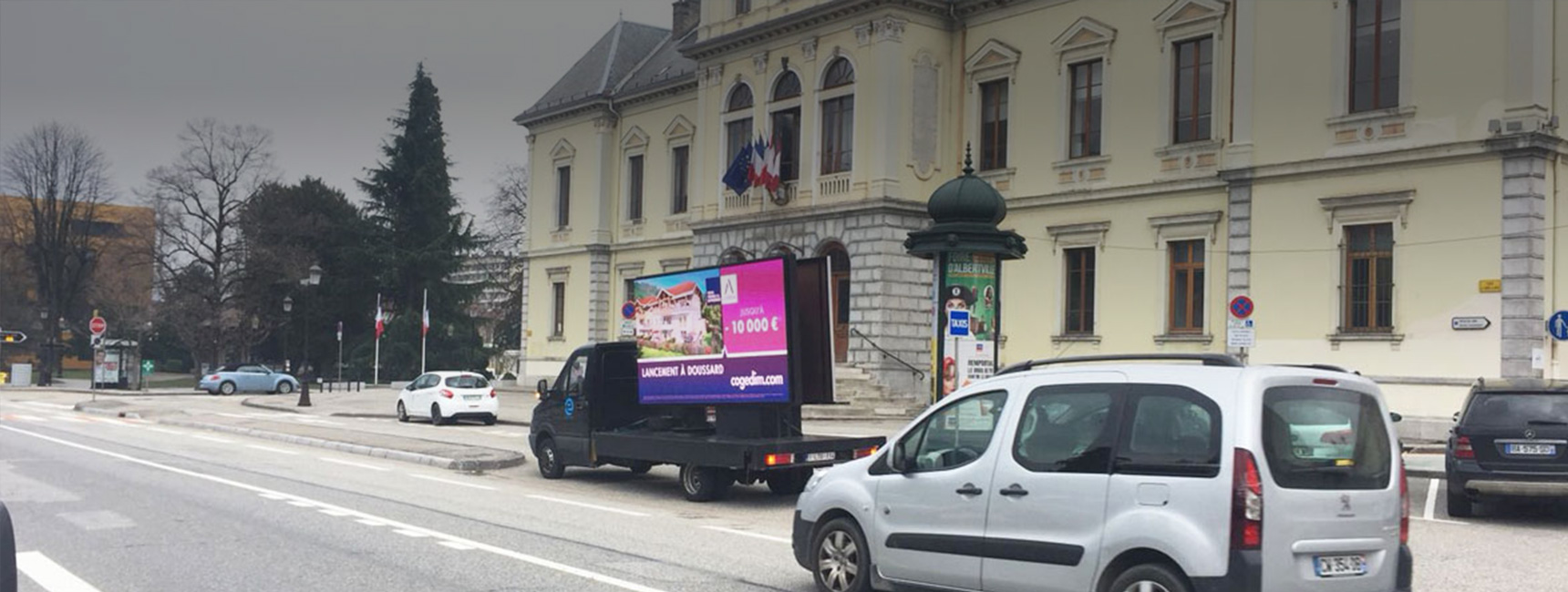 Cogedim Affichage mobile digital Keemia Lyon Agence marketing local en région Rhônes Alpes