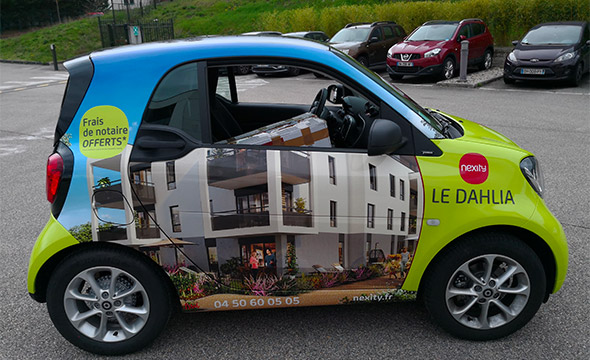 Nexity Affichage mobile street marketing Keemia Lyon Agence marketing local en région Rhônes Alpes