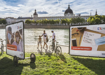 affichage mobile bike'com - keemia lyon agence marketing locale en région Rhône alpes