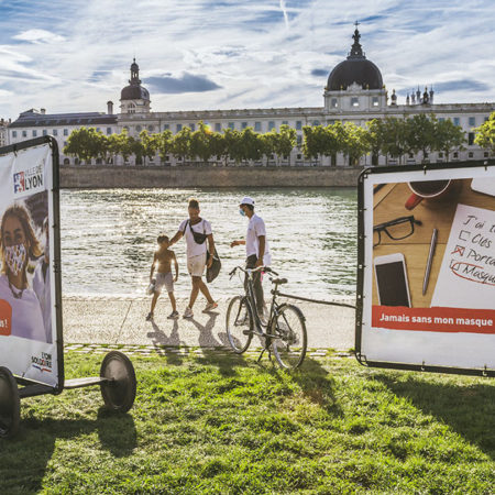 affichage mobile bike'com - keemia lyon agence marketing locale en région Rhône alpes