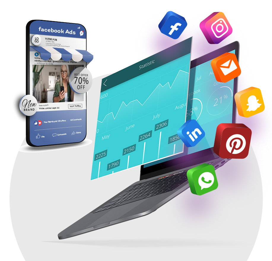 Achat d'espace et média planning - Keemia Lyon agence de marketing locale en région Rhône Alpes