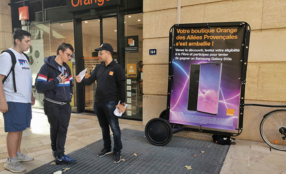 affichage mobile orange keemia agence marketing locale en région paca