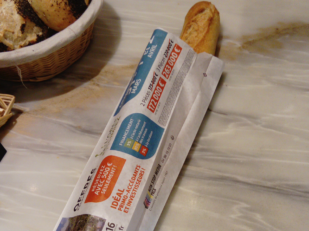 Sac baguette publicitaire hotsell