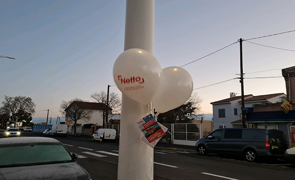 Guérilla Ballon Netto - Keemia Marseille agence de marketing local en région Paca