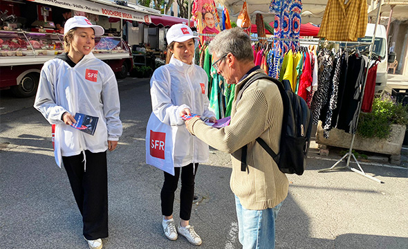 Distribution de flyers pour SFR - Keemia Marseille Agence de Marketing Locale en Région PACA