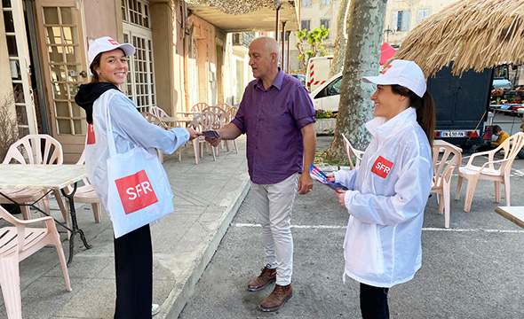 Distribution de flyers pour SFR - Keemia Marseille Agence de Marketing Locale en Région PACA