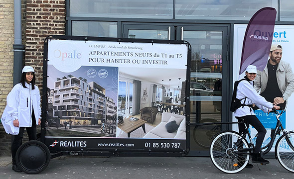 Opale affichage mobile street marketing Keemia Nantes Agence marketing local en region Atlantique