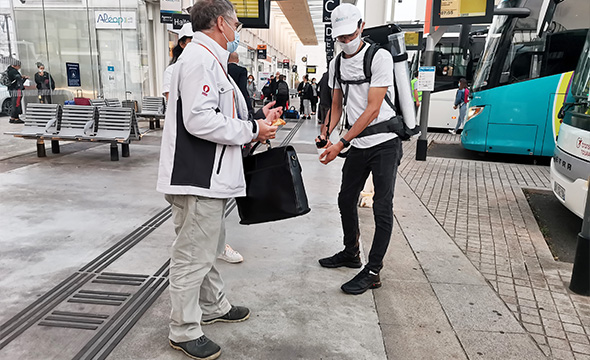 Street Marketing semaine de mobilité avec Transdev - Keemia Nantes agence locale de la région Atlantique