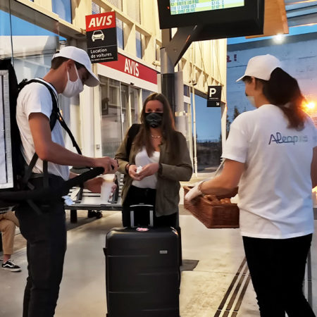 Street Marketing semaine de mobilité avec Transdev - Keemia Nantes agence locale de la région Atlantique