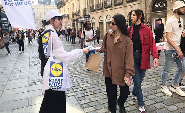 Promotion des offre d'emploi Lidl - keemia Nantes- Agence de marketing locale en région Atlantique