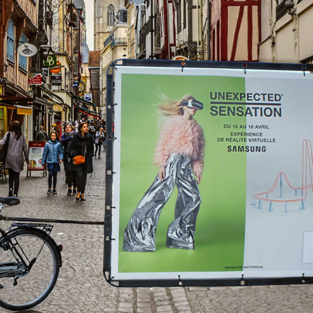 Bike'com® affichage mobile visibilité communication de proximité - Keemia Lyon agence marketing local en région Rhône Alpes
