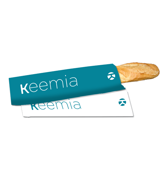 Sac à baguette publicitaire - Keemia Nice Agence marketing local en région Côte d'Azur