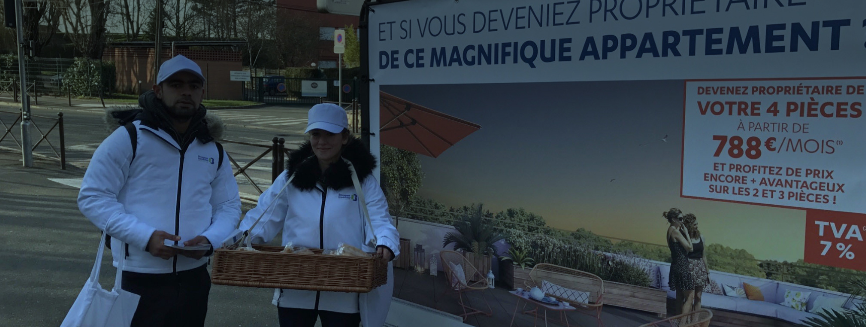 Bouygues Immo - affichage mobile - street marketing - Keemia agence marketing local Paris