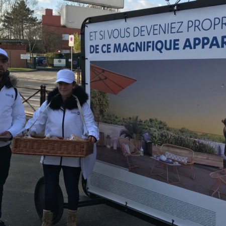 Bouygues Immo - affichage mobile - street marketing - Keemia agence marketing local Paris