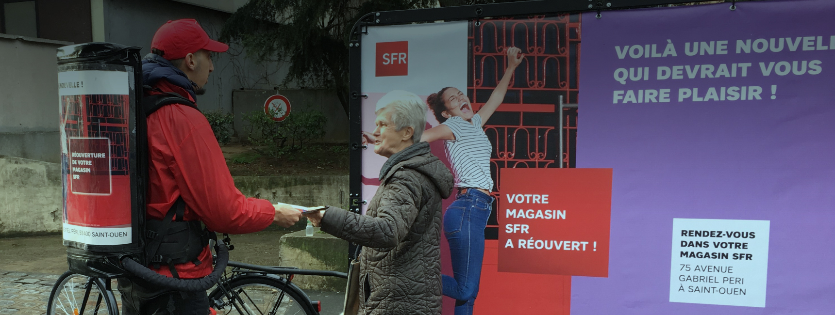 SFR - affichage mobile - street marketing - Keemia agence marketing local Paris