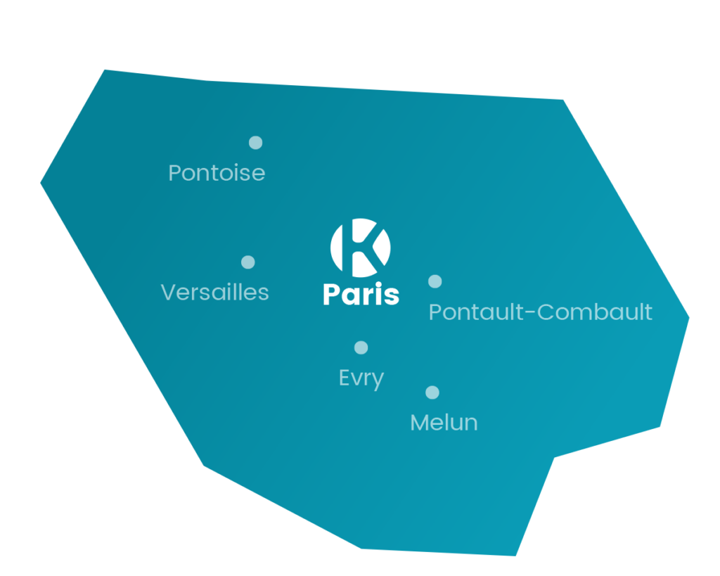 carte du réseau Keemia Paris en Île de FranceKeemia, l'opérateur full marketing - Keemia Paris Agence marketing local en région Île-de-France