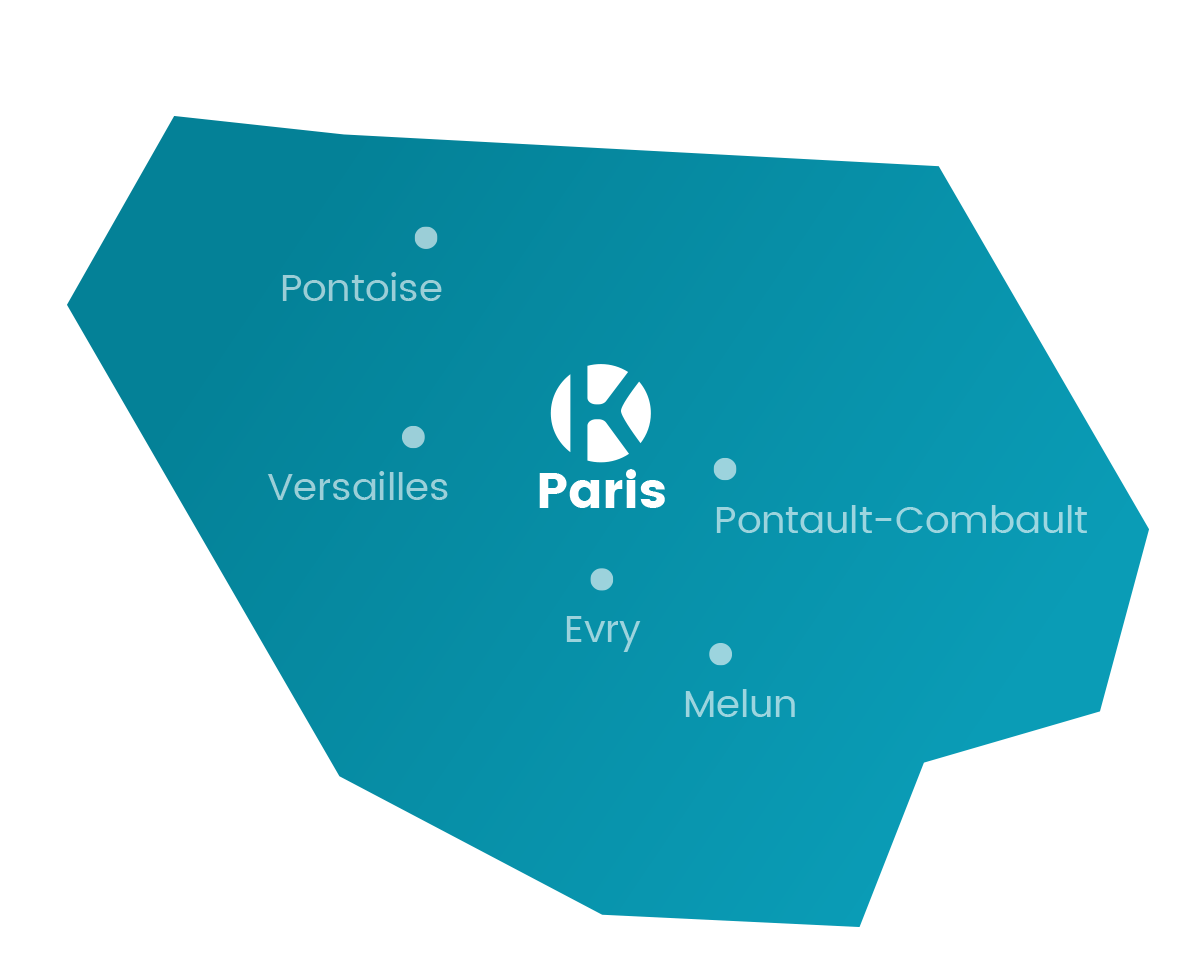 carte du réseau Keemia Paris en Île de FranceKeemia, l'opérateur full marketing - Keemia Paris Agence marketing local en région Île-de-France