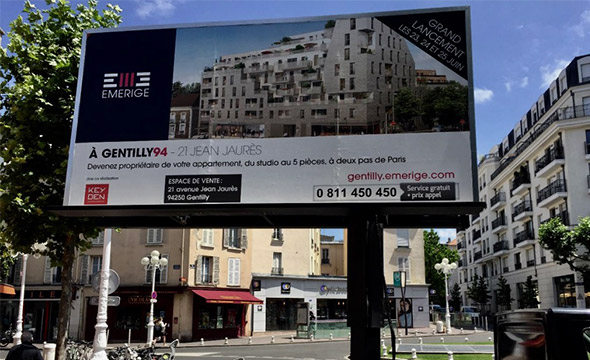 Emerige affichage mobile Keemia agence marketing local Paris