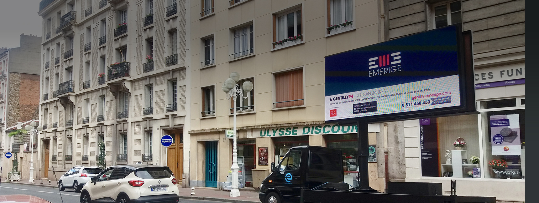 Emerige - affichage mobile - Keemia agence marketing local Paris