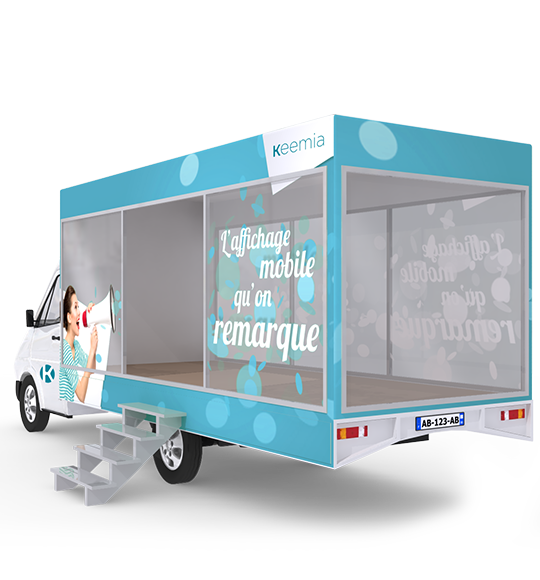 Camion Showroom mobile - Keemia Paris Agence marketing local en région Île-de-France