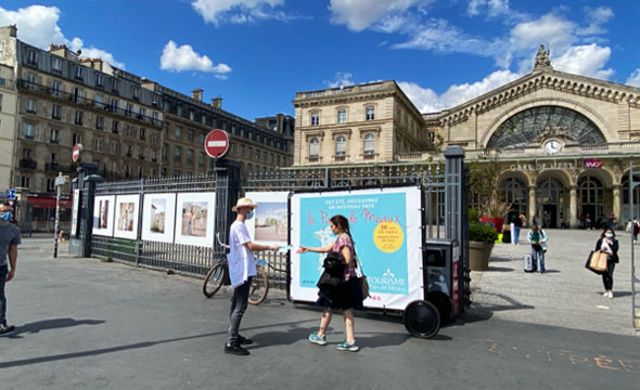 Affichage mobile en Bike'Com® Office du Tourisme du Pays de Meaux - keemia Paris agence de Marketing Locale en région Ile de France