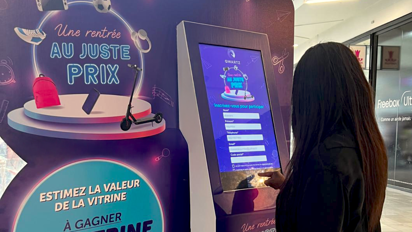 Qwartz - juste prix pour faire revenir les familles en galerie - borne de jeu